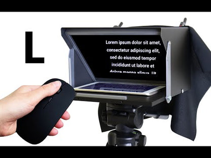 Teleprompter Black Fish L Lite für Smartphone/Tablet und DSLR-Kamera | Klappbar und universal
