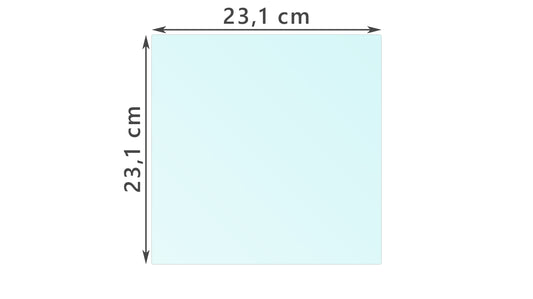 231x231x1,9 mm | Teleprompterglas T70/R30 | Teleprompter Glass | Beamsplitterglas | Beam Splitter Glass