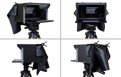 Teleprompter Black Fish L Lite für Smartphone/Tablet und DSLR-Kamera | Klappbar und universal